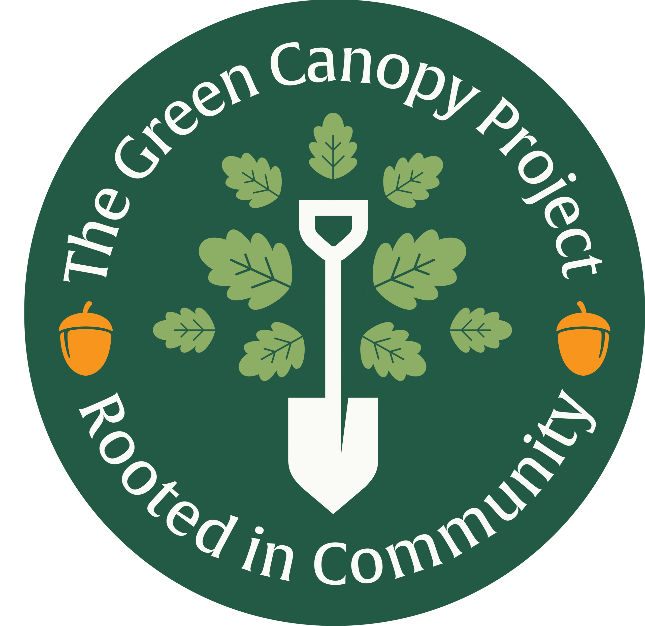 Image shows The Green Canopy logo, with tagline The Green Canopy Project: Rooted in Community.